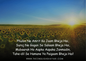 birthday shayari in english